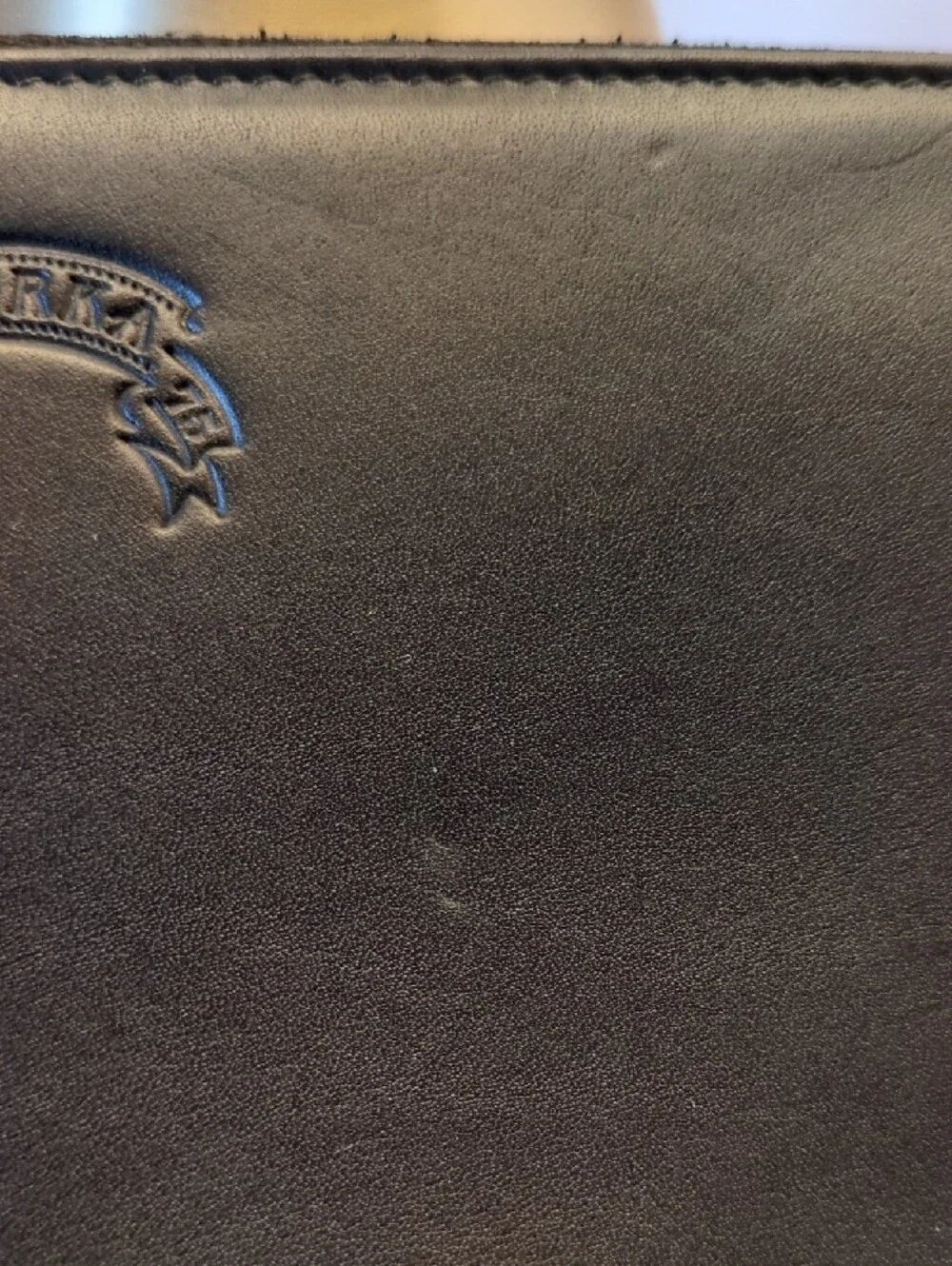 Rare GHURKA AJA Continental Large Zip Wallet Leather Black